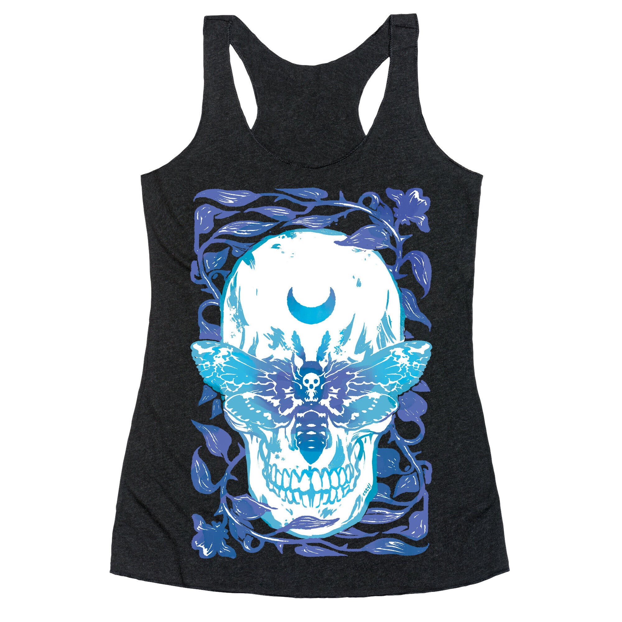 Skull Moth Racerback Tank