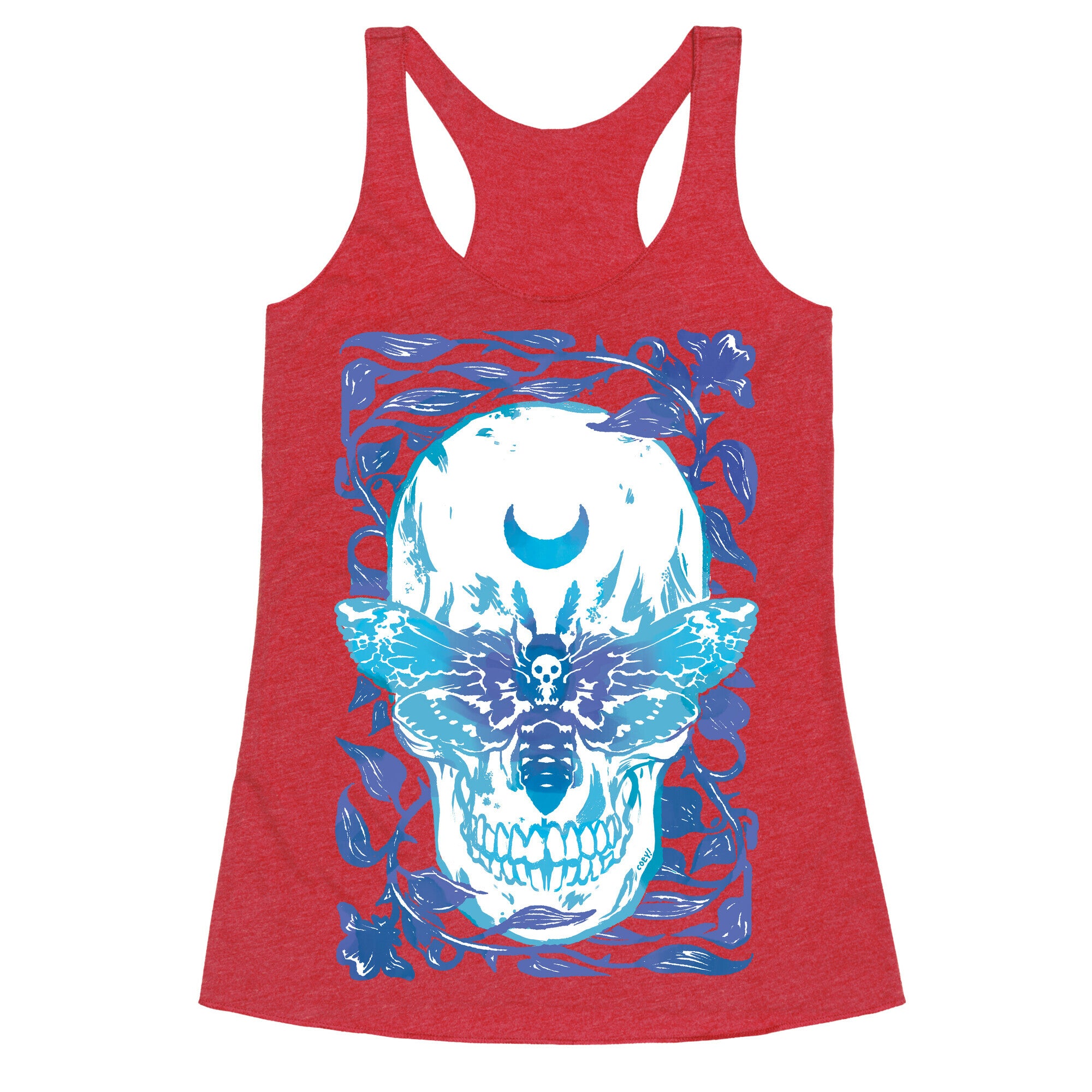 Skull Moth Racerback Tank