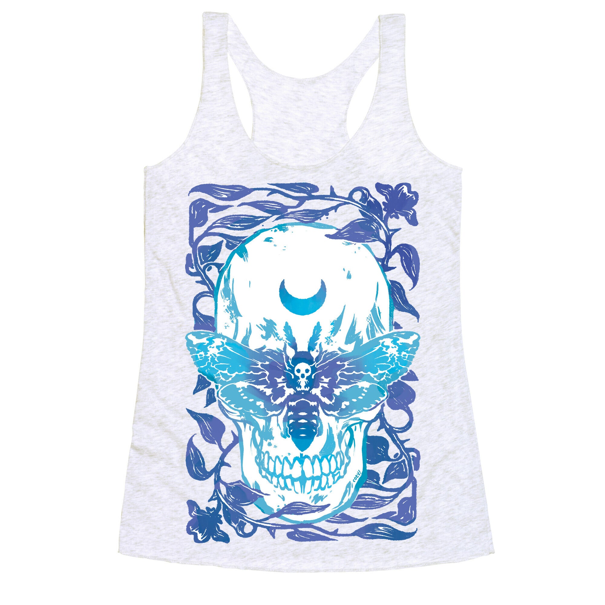 Skull Moth Racerback Tank