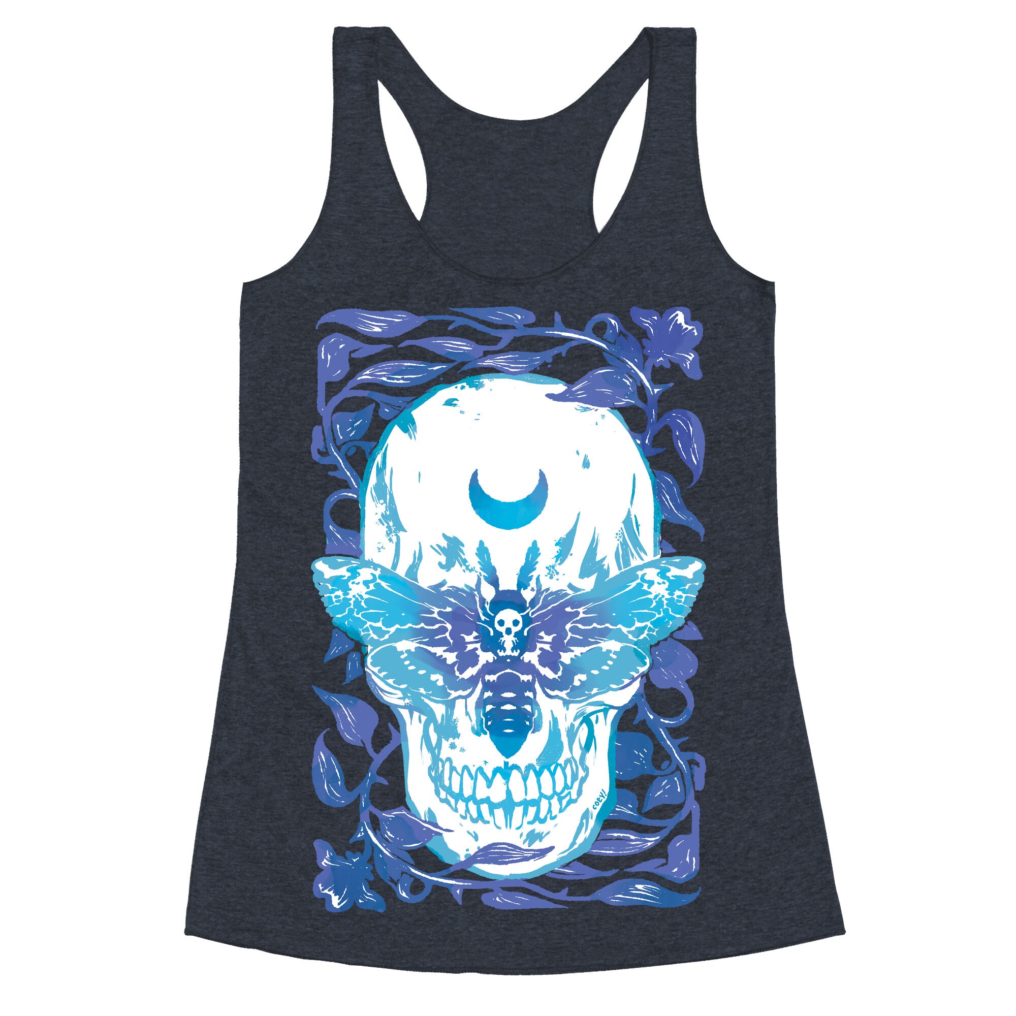 Skull Moth Racerback Tank