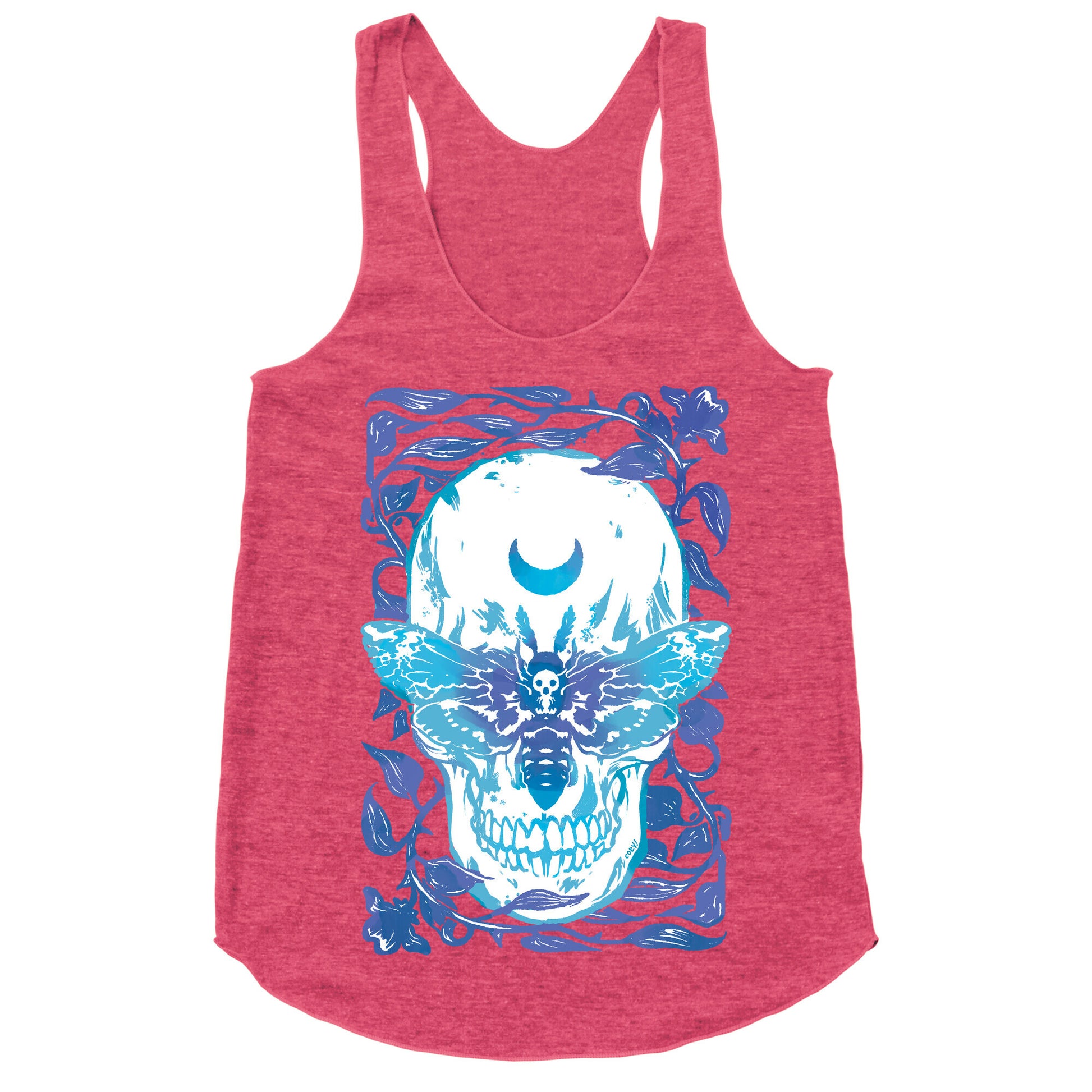 Skull Moth Racerback Tank