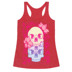 Skull of Vines and Flowers Racerback Tank