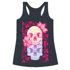 Skull of Vines and Flowers Racerback Tank