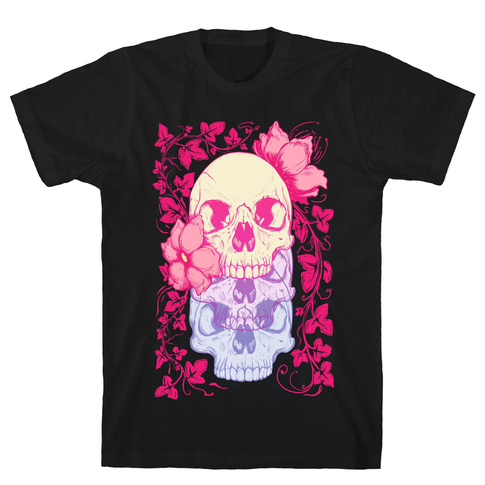 Skull of Vines and Flowers T-Shirt