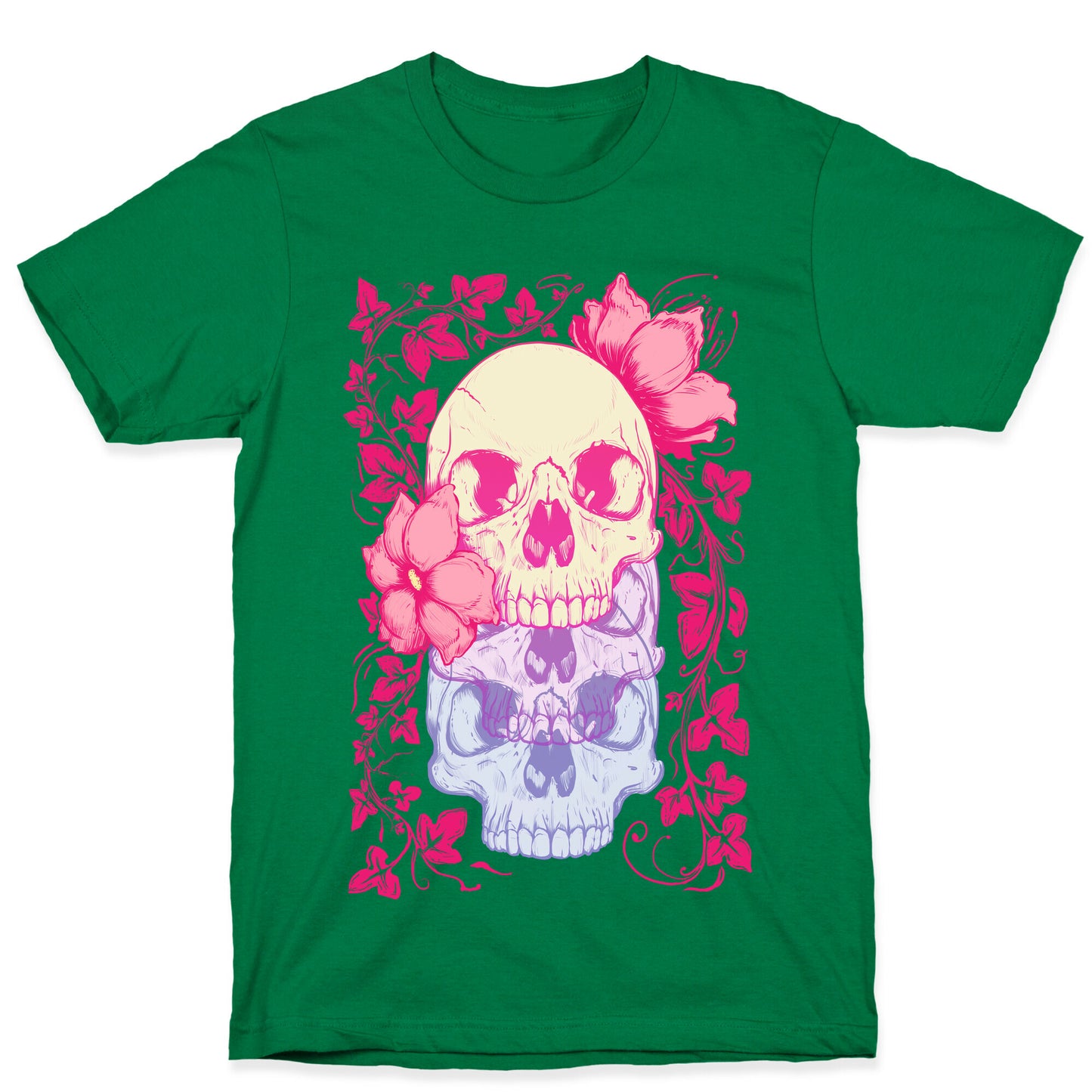 Skull of Vines and Flowers T-Shirt