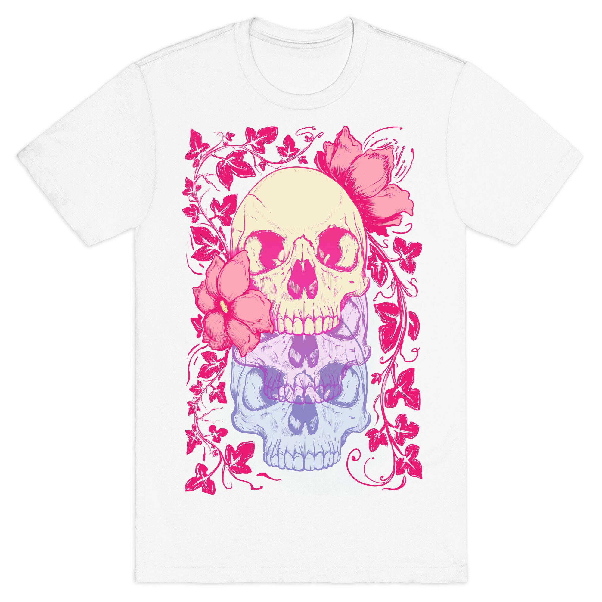 Skull of Vines and Flowers T-Shirt