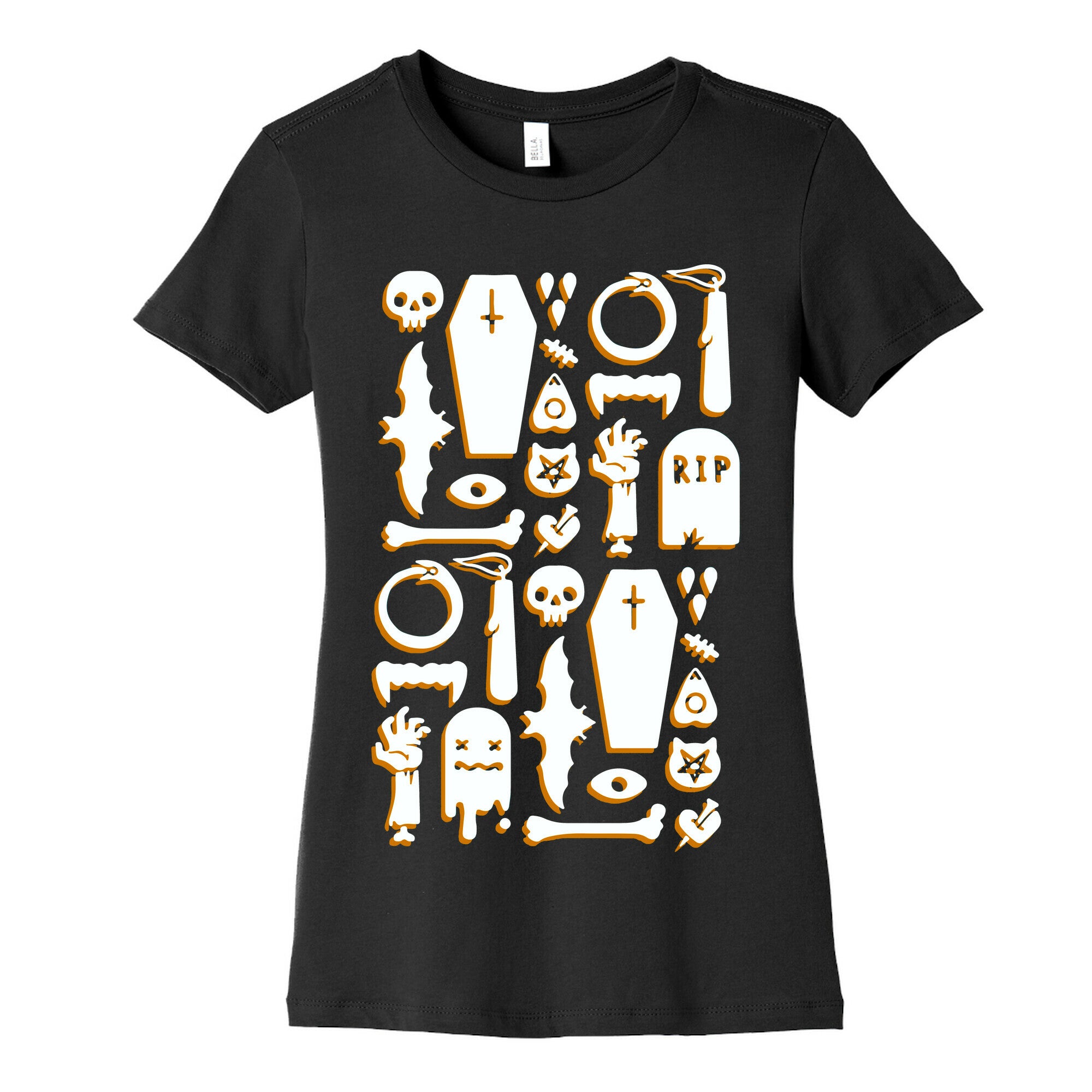 Simple Halloween Pattern Women's Cotton Tee