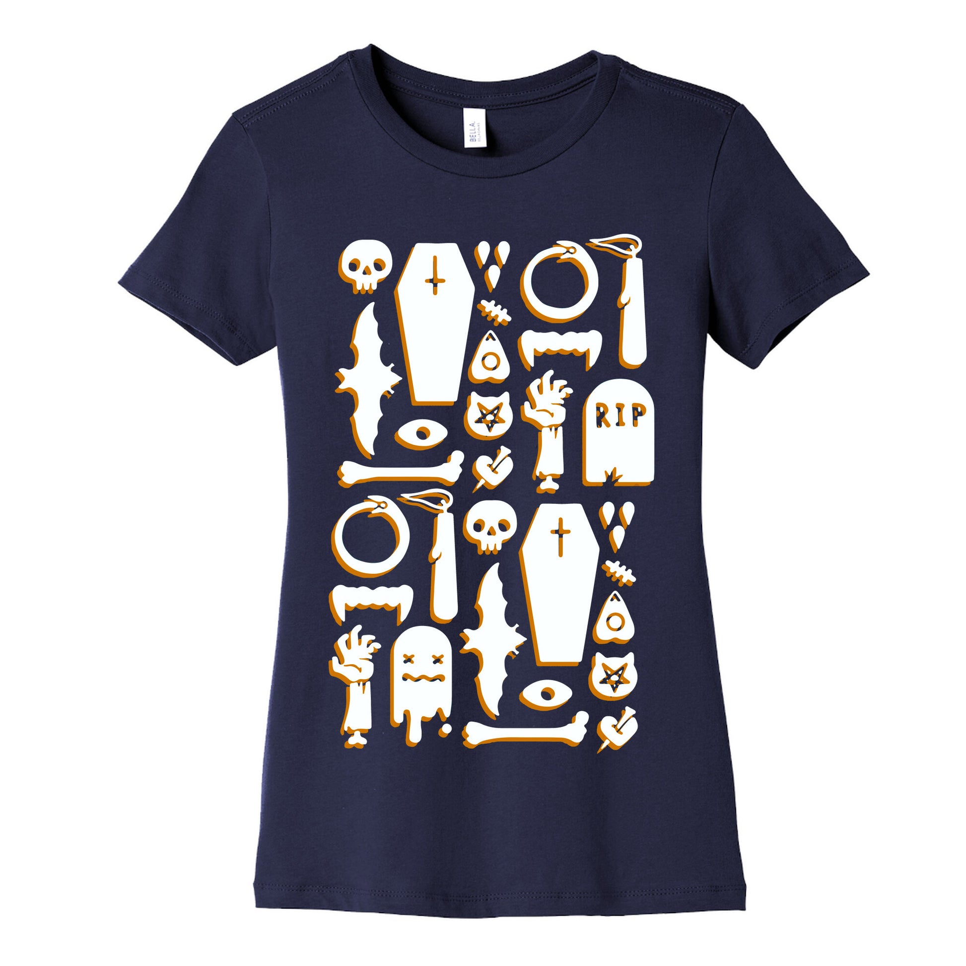 Simple Halloween Pattern Women's Cotton Tee