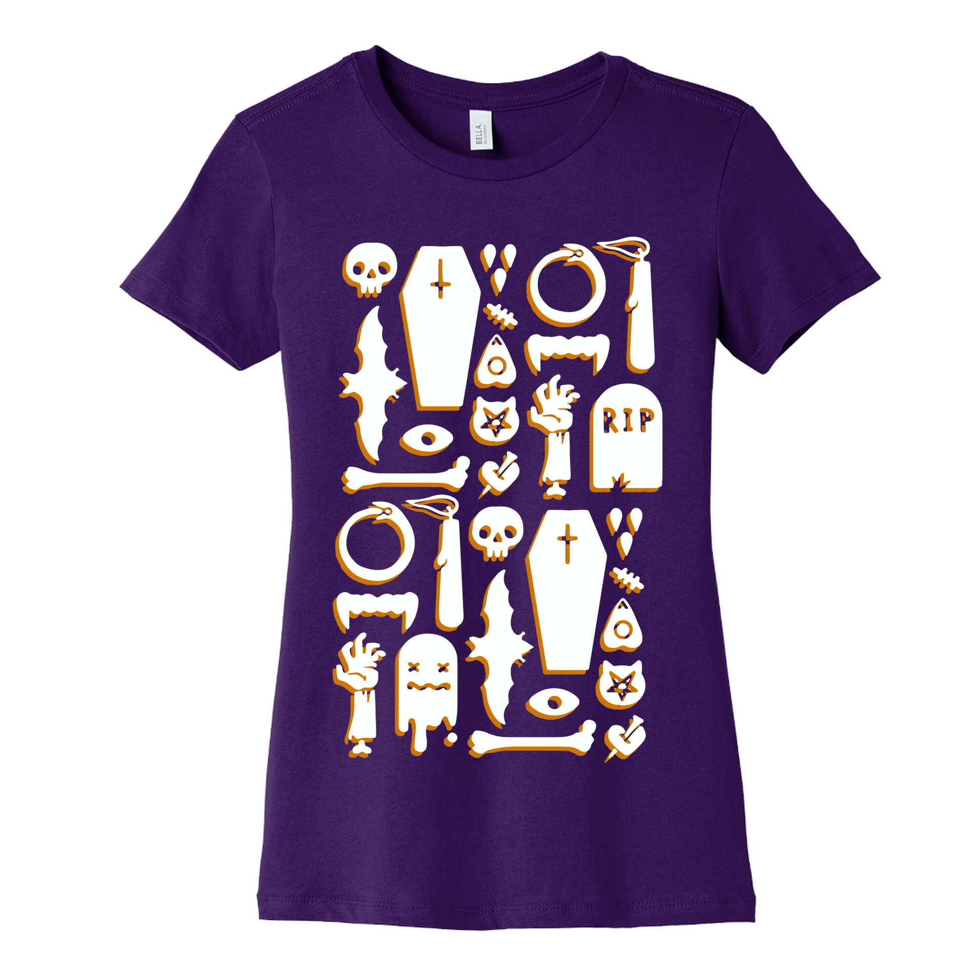 Simple Halloween Pattern Women's Cotton Tee