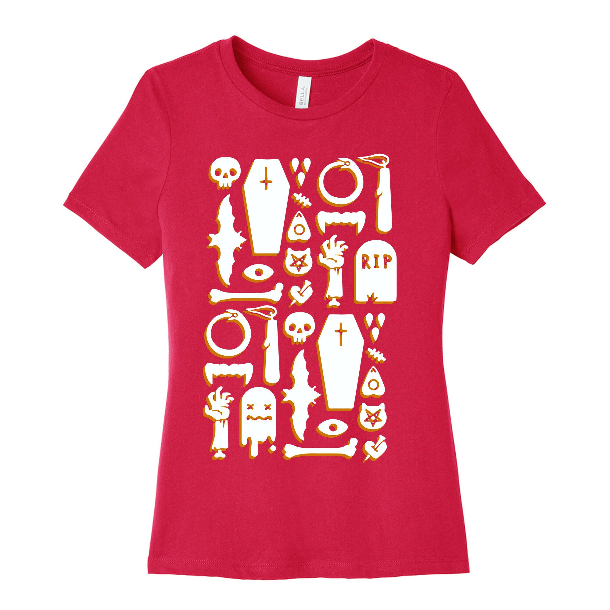 Simple Halloween Pattern Women's Cotton Tee
