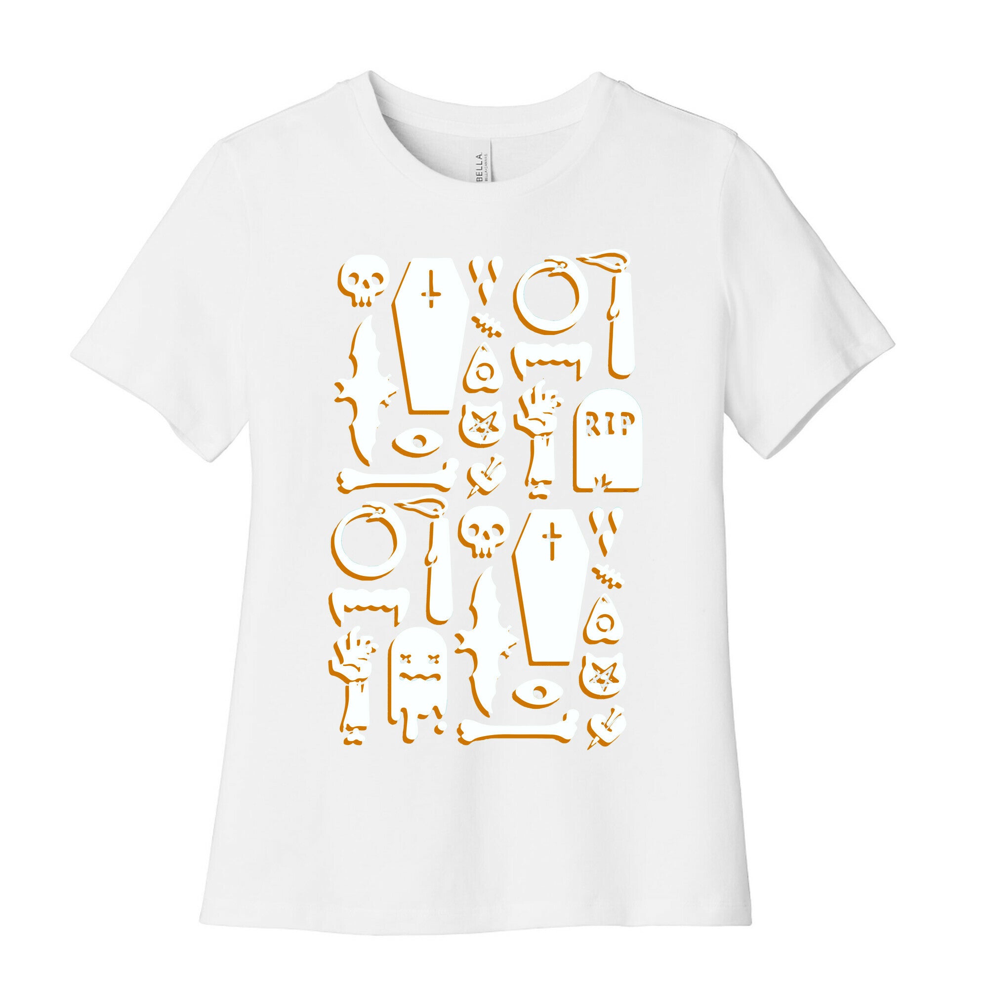 Simple Halloween Pattern Women's Cotton Tee