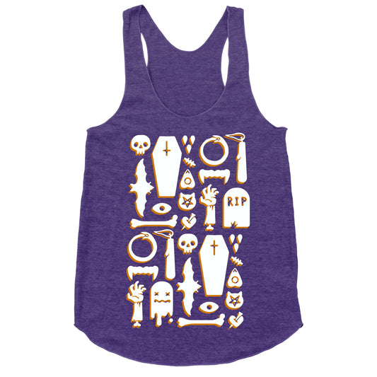 Simple Halloween Pattern Racerback Tank