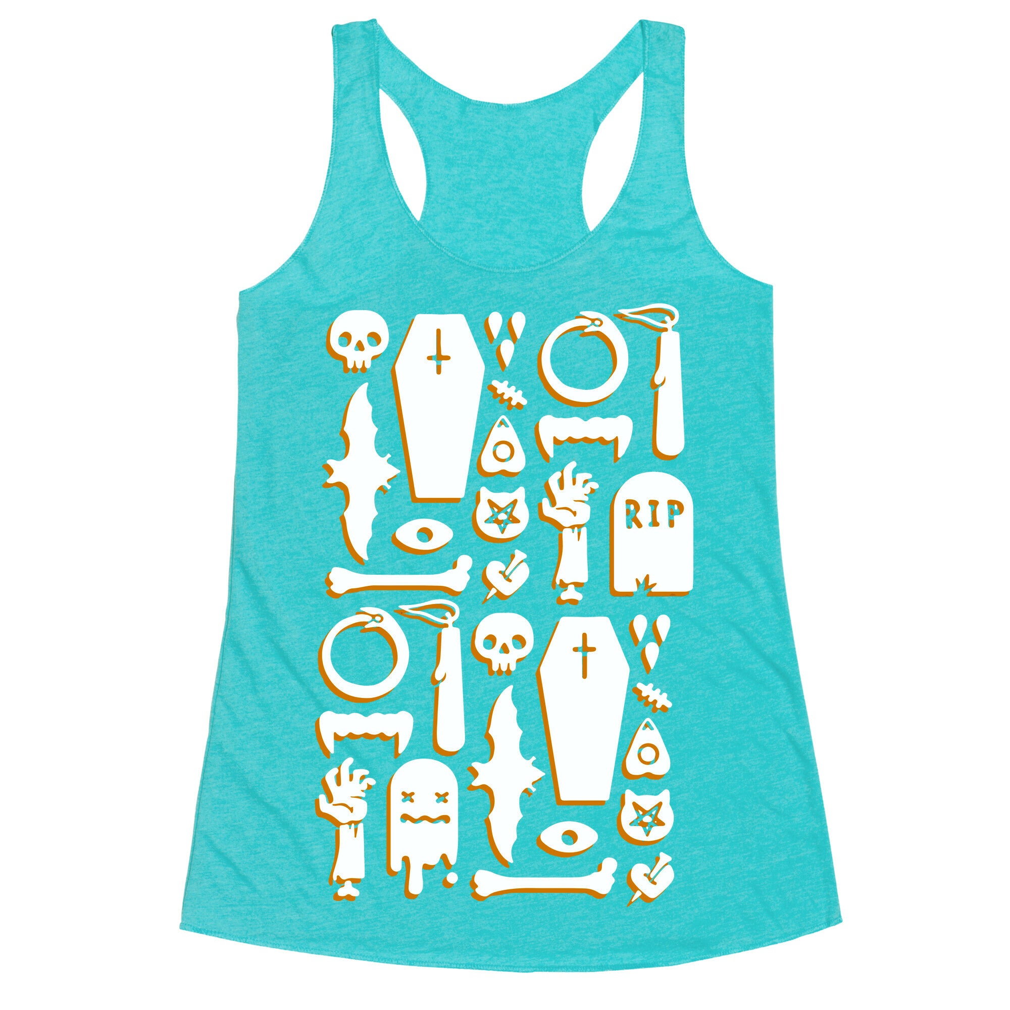 Simple Halloween Pattern Racerback Tank