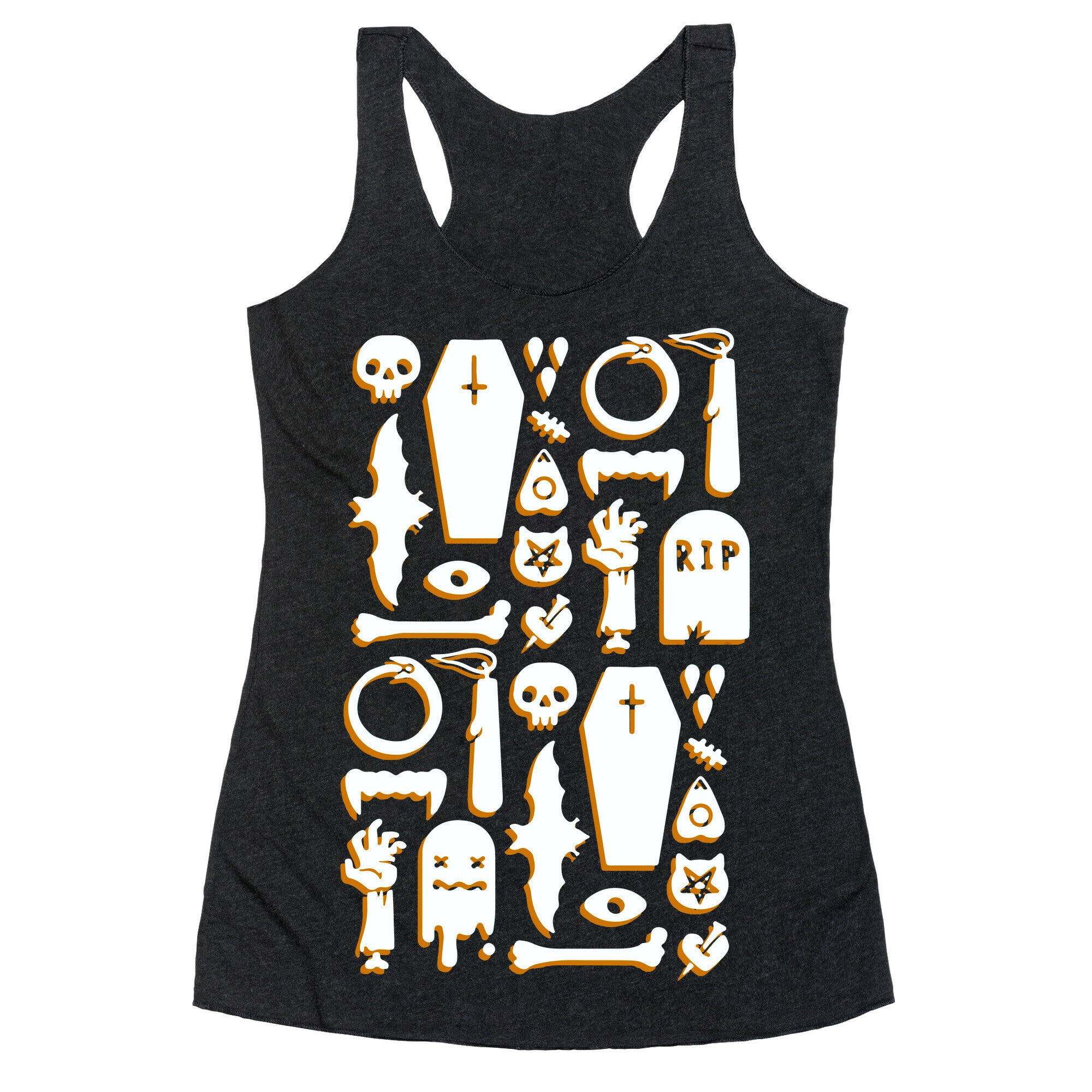 Simple Halloween Pattern Racerback Tank