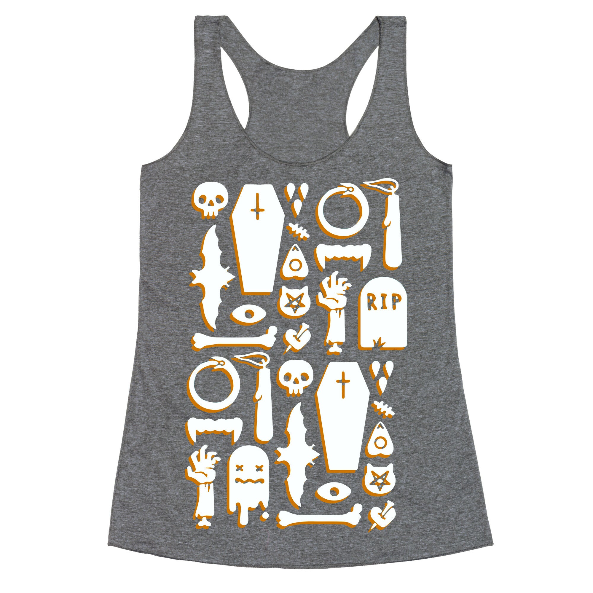 Simple Halloween Pattern Racerback Tank