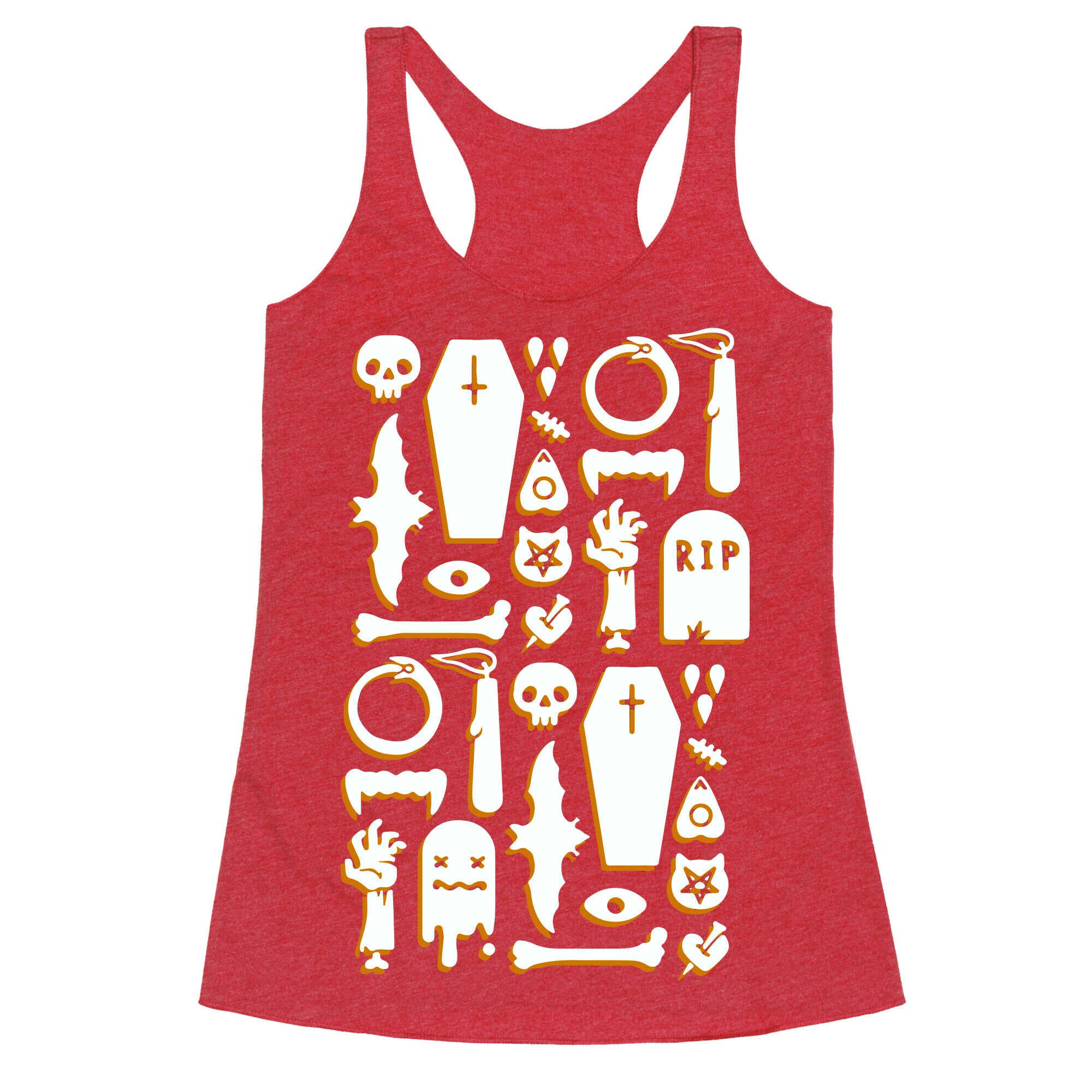 Simple Halloween Pattern Racerback Tank