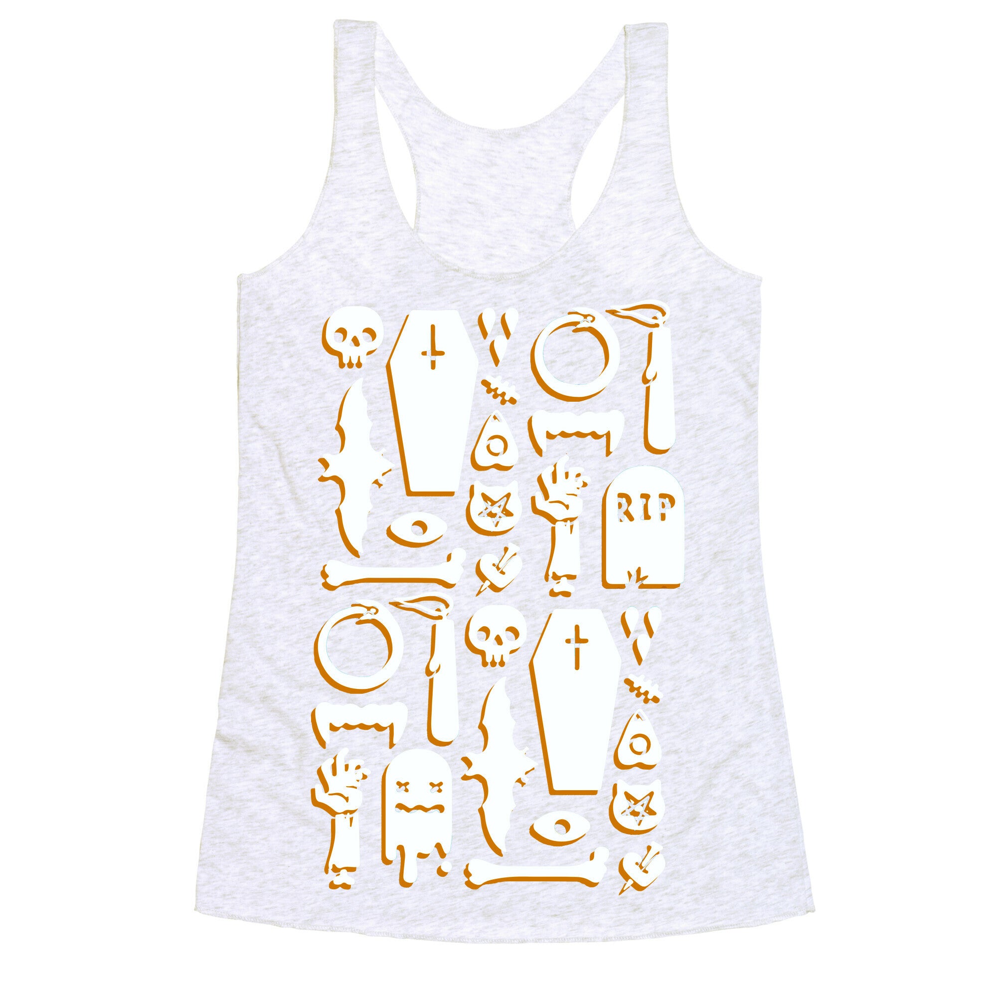 Simple Halloween Pattern Racerback Tank