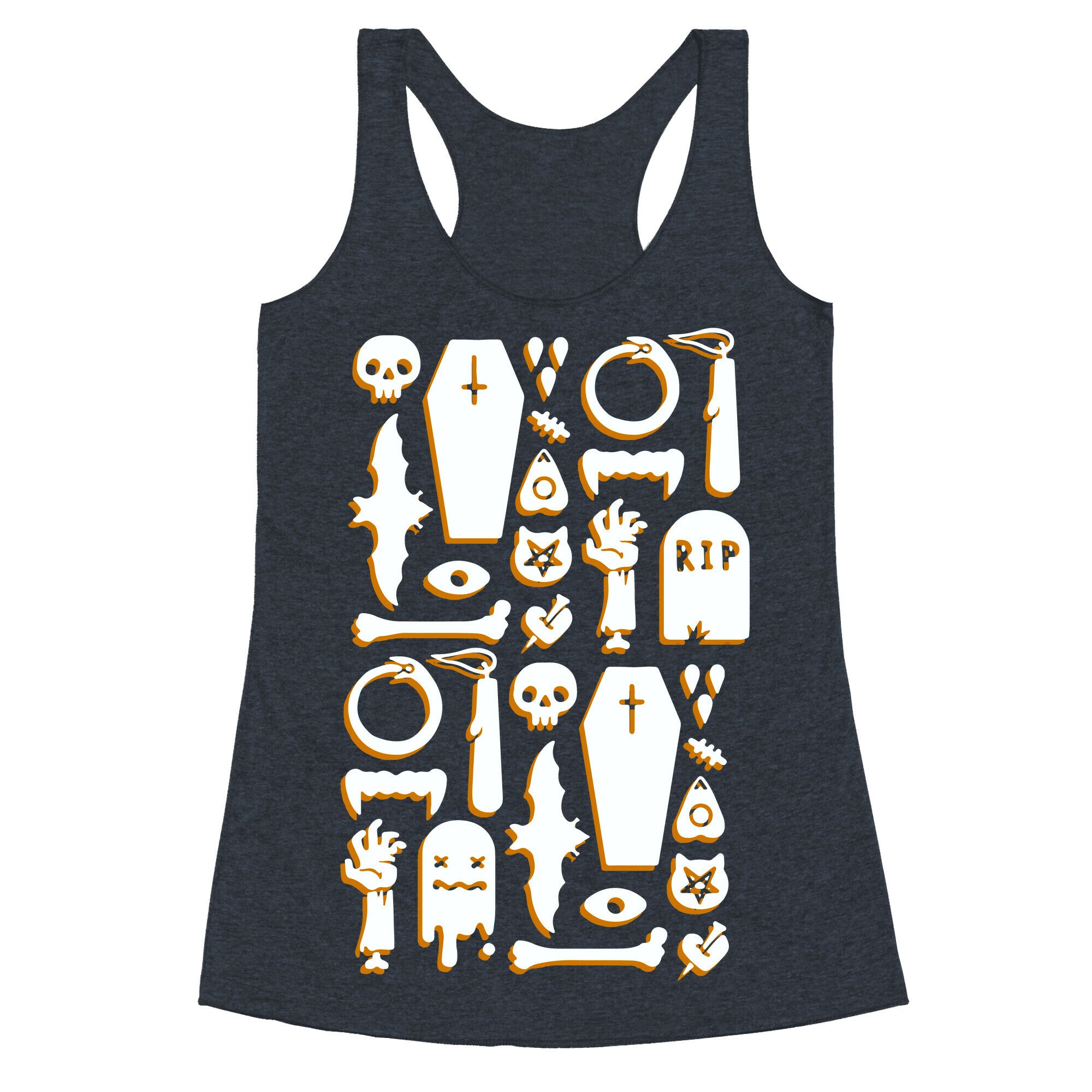 Simple Halloween Pattern Racerback Tank