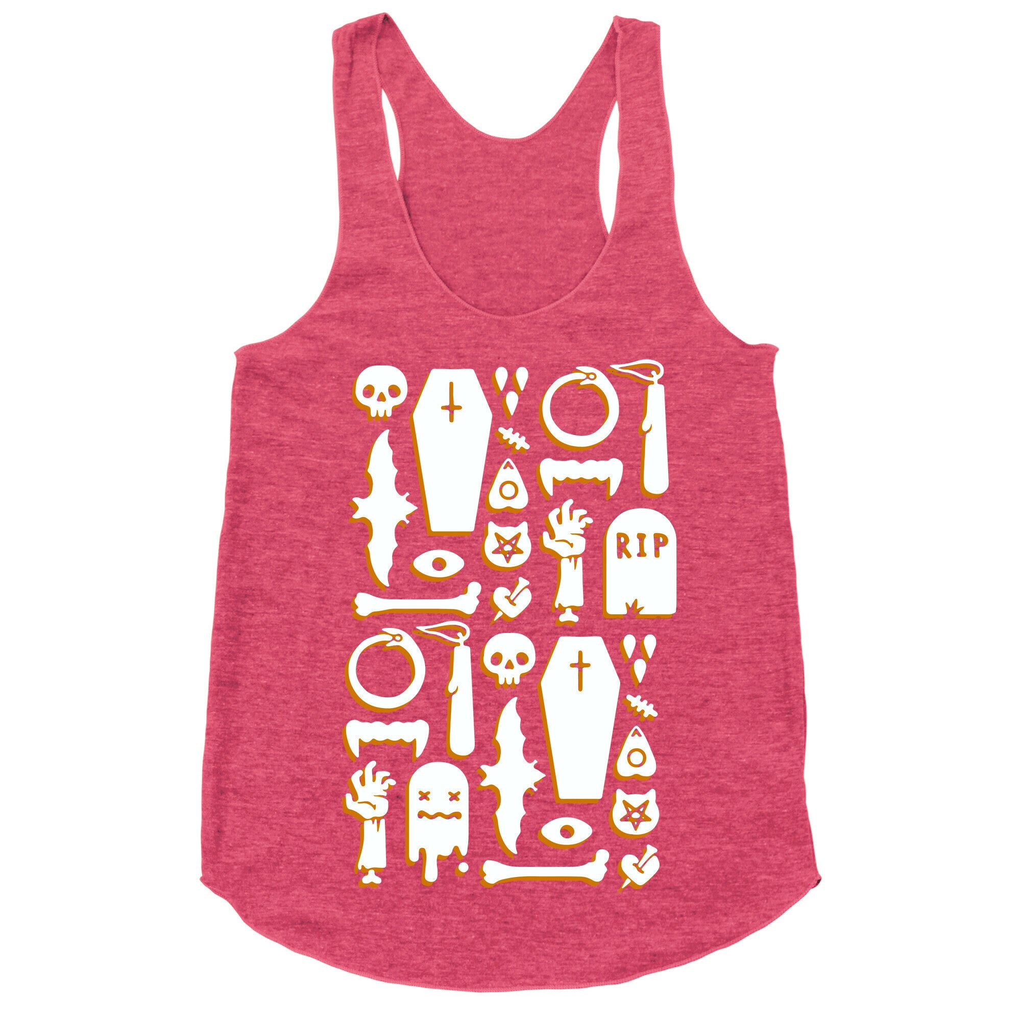 Simple Halloween Pattern Racerback Tank