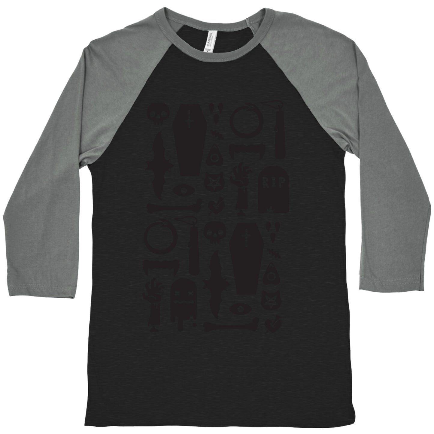 Simple Halloween Pattern Baseball Tee