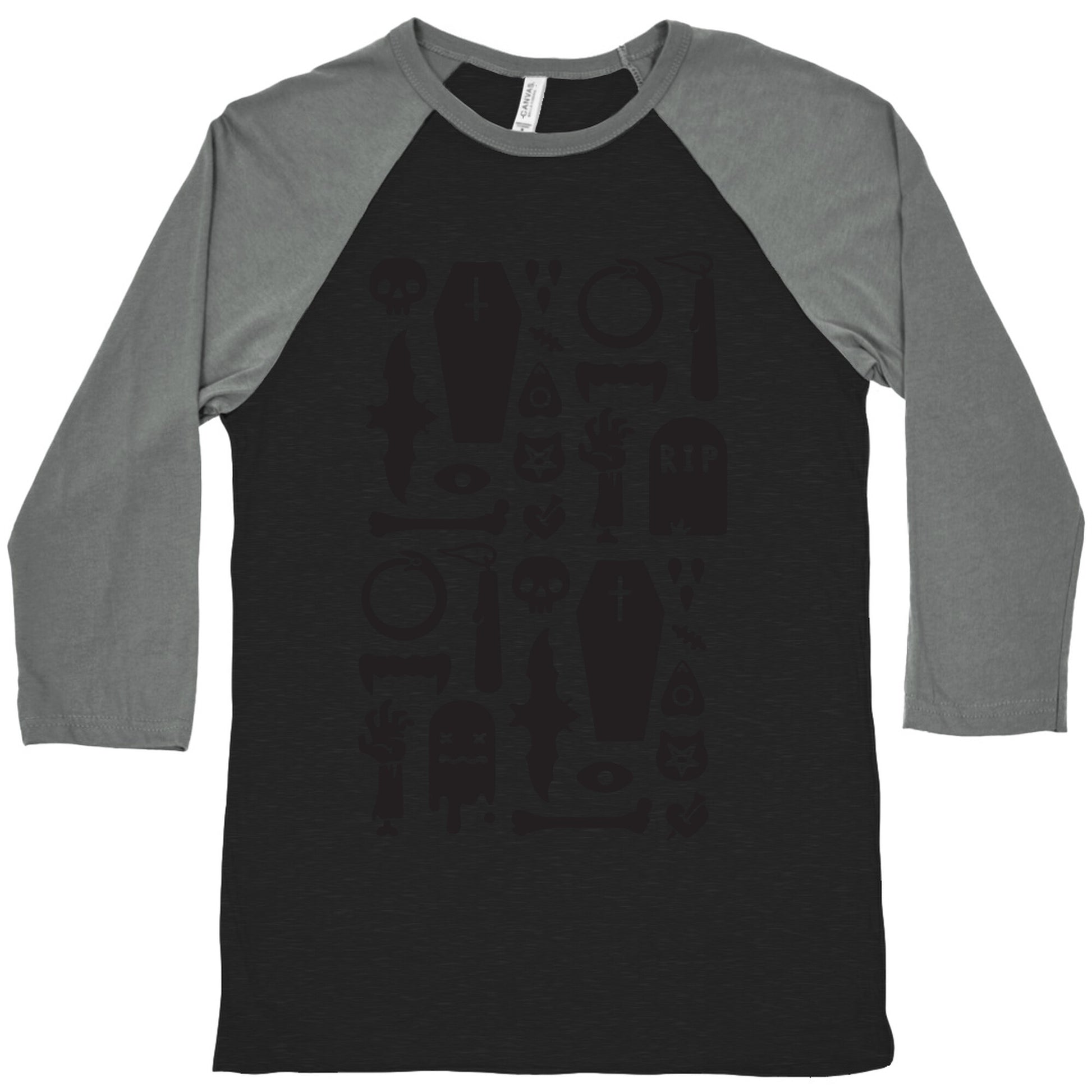 Simple Halloween Pattern Baseball Tee