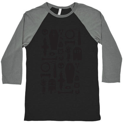 Simple Halloween Pattern Baseball Tee