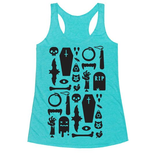 Simple Halloween Pattern Racerback Tank