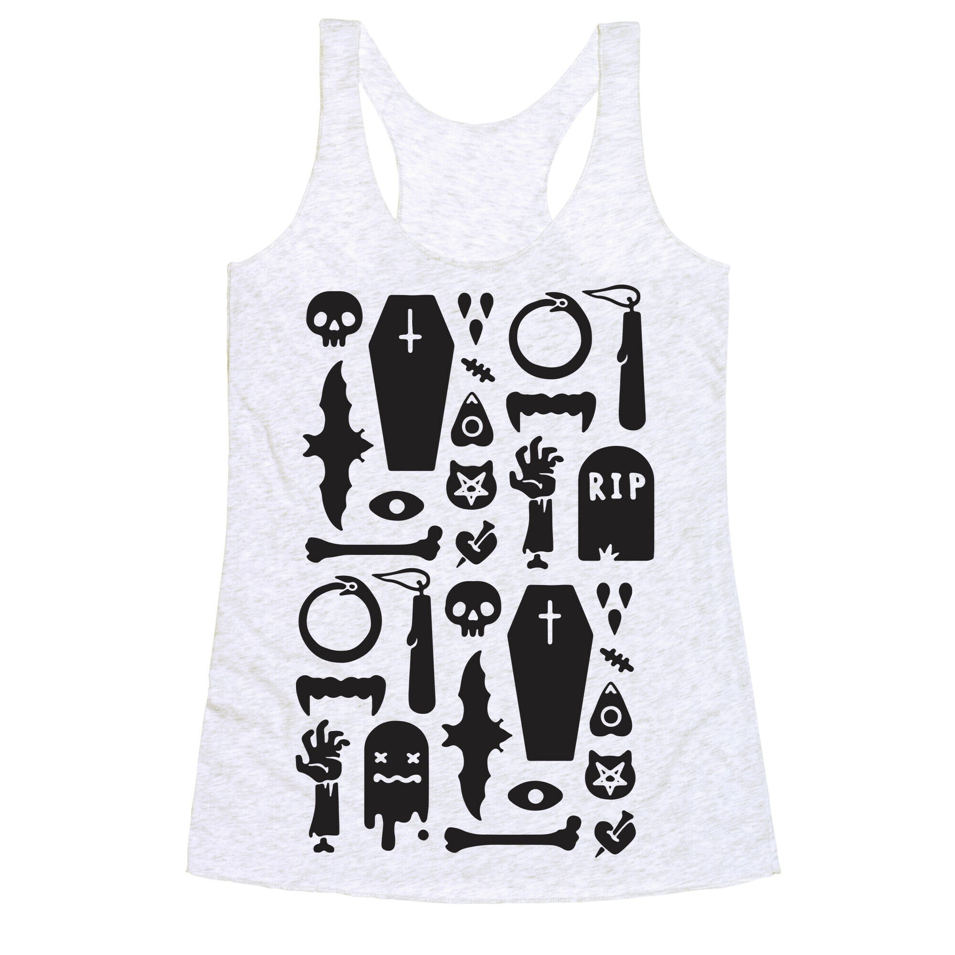 Simple Halloween Pattern Racerback Tank