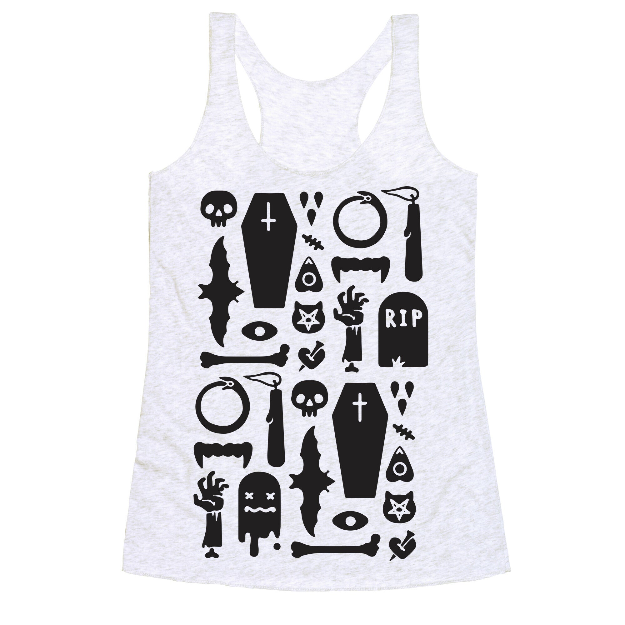 Simple Halloween Pattern Racerback Tank