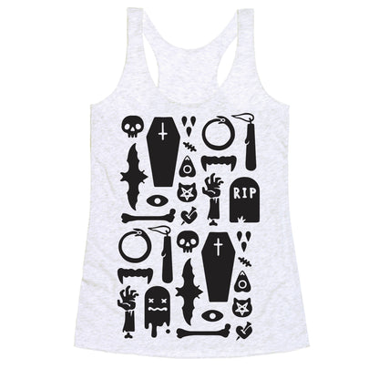 Simple Halloween Pattern Racerback Tank