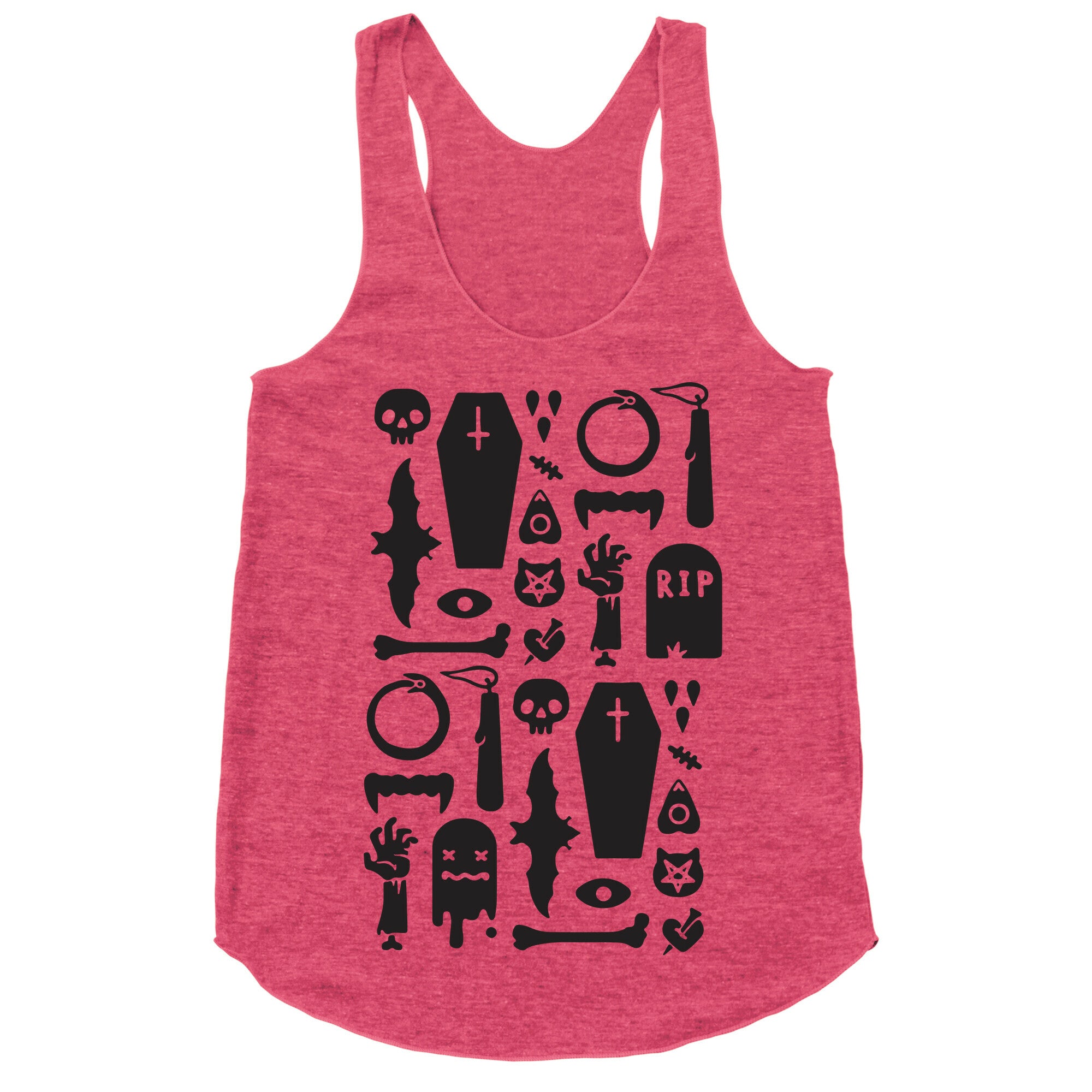 Simple Halloween Pattern Racerback Tank