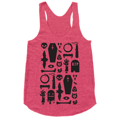 Simple Halloween Pattern Racerback Tank