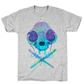 Cat Skull & Crochet Hooks T-Shirt