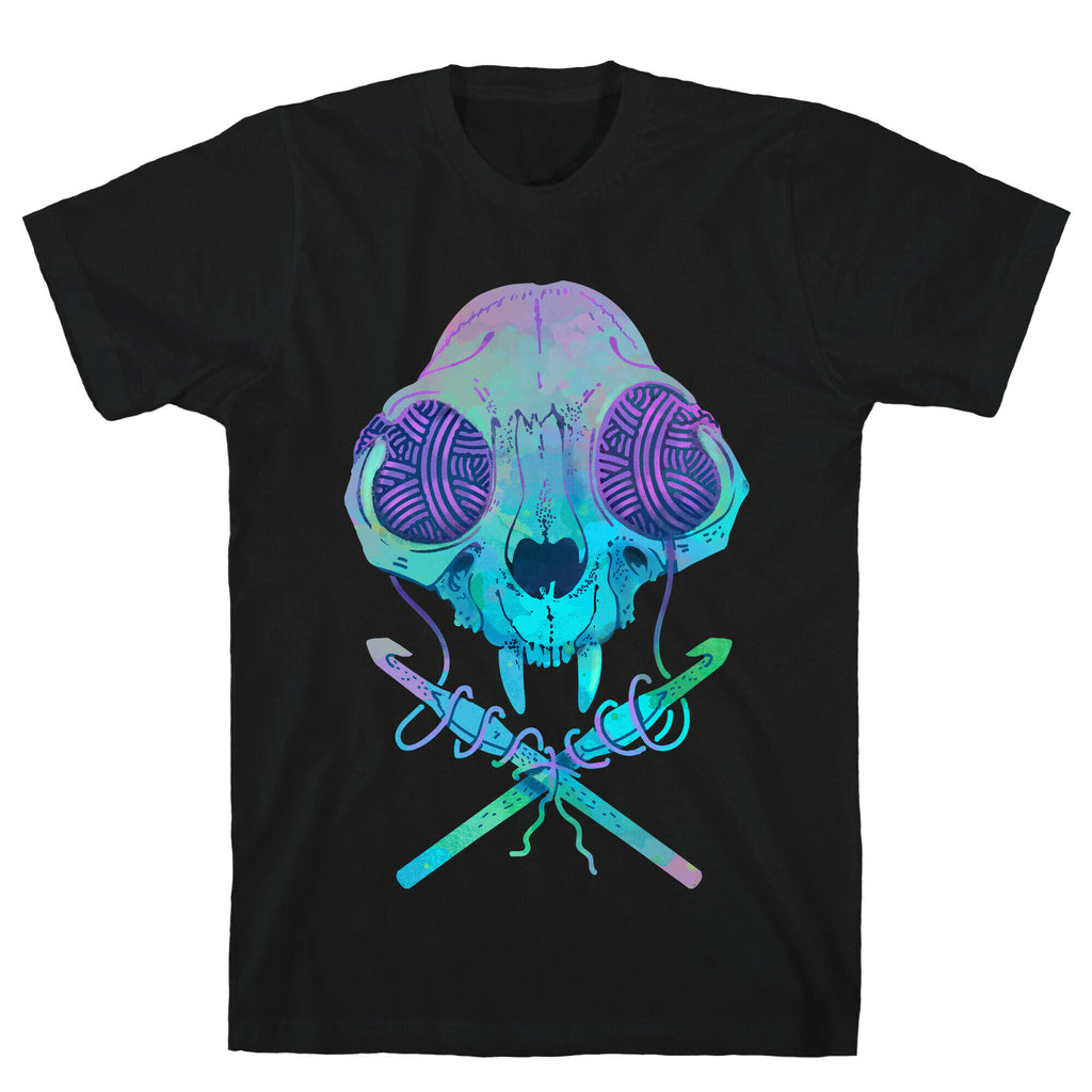 Cat Skull & Crochet Hooks T-Shirt