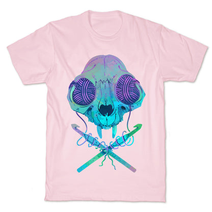 Cat Skull & Crochet Hooks T-Shirt