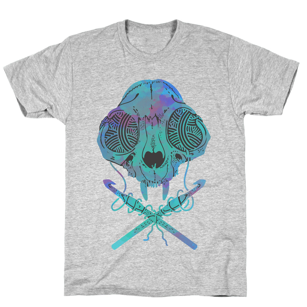 Cat Skull & Crochet Hooks T-Shirt