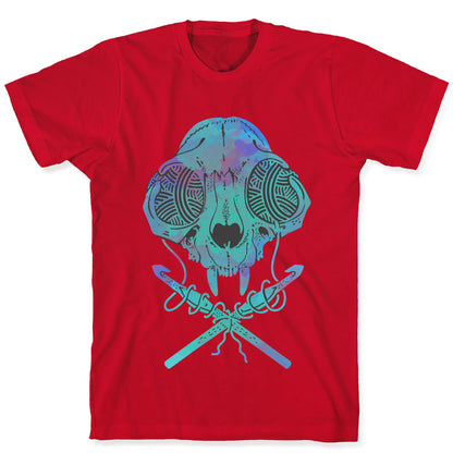 Cat Skull & Crochet Hooks T-Shirt