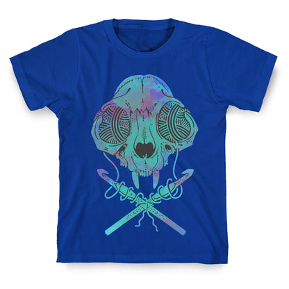 Cat Skull & Crochet Hooks T-Shirt