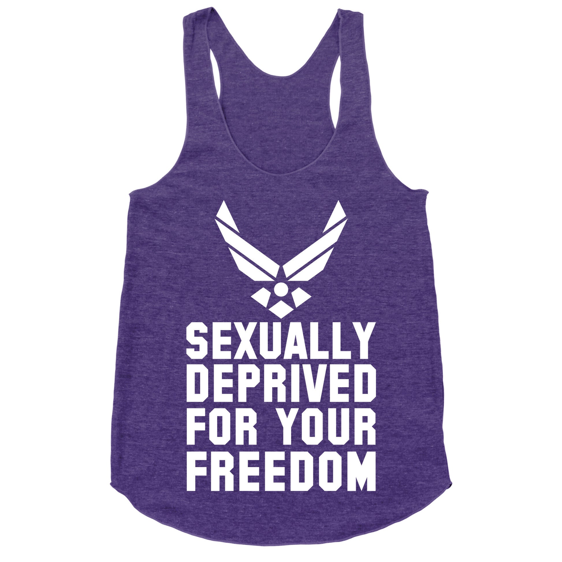 Sexually Deprived For Your Freedom (Air Force) Racerback Tank
