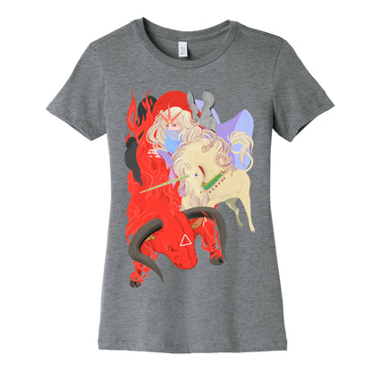 The Last Unicorn and the Red Bull Women's Cotton Tee