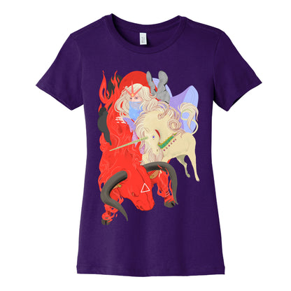 The Last Unicorn and the Red Bull Women's Cotton Tee