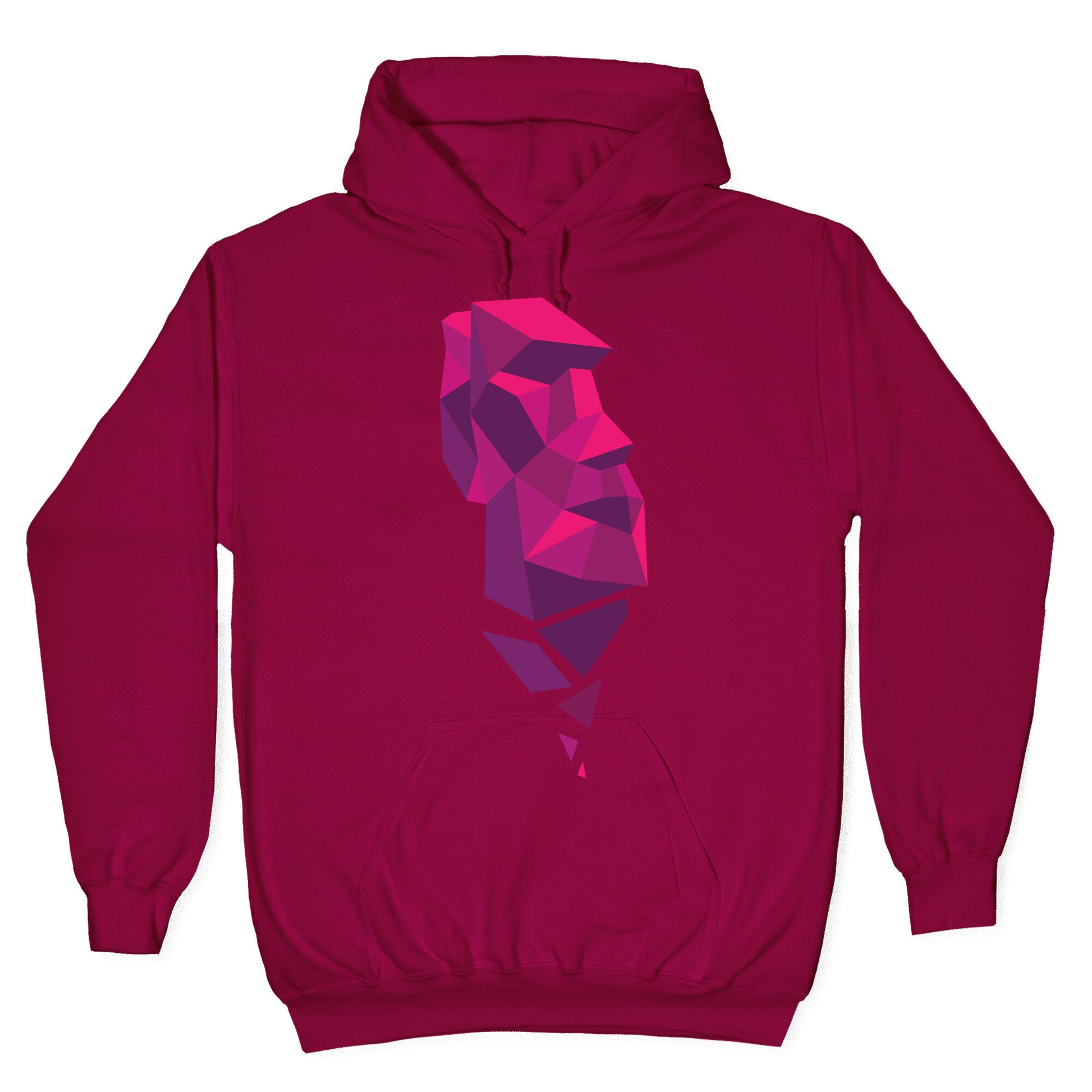 Fractal Moai Head Hoodie