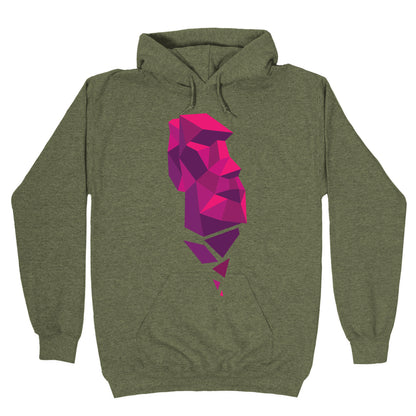 Fractal Moai Head Hoodie