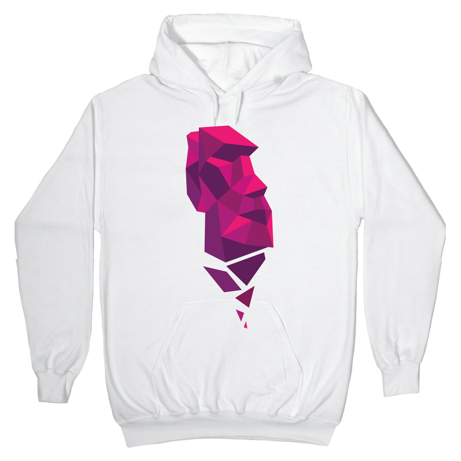 Fractal Moai Head Hoodie