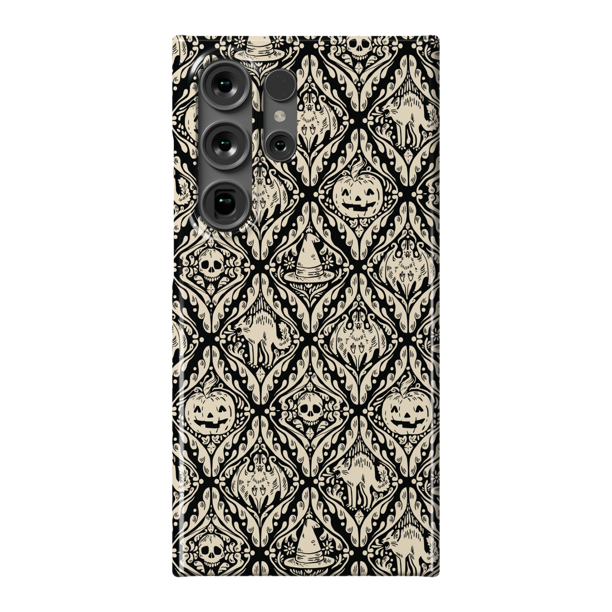 Spooky Vintage Halloween Pattern Phone Case