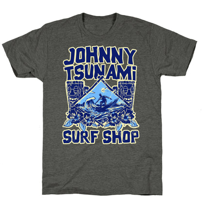 Johnny Tsunami Surf Shop Unisex Triblend Tee