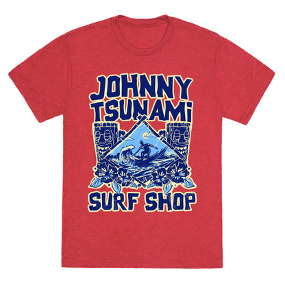 Johnny Tsunami Surf Shop Unisex Triblend Tee
