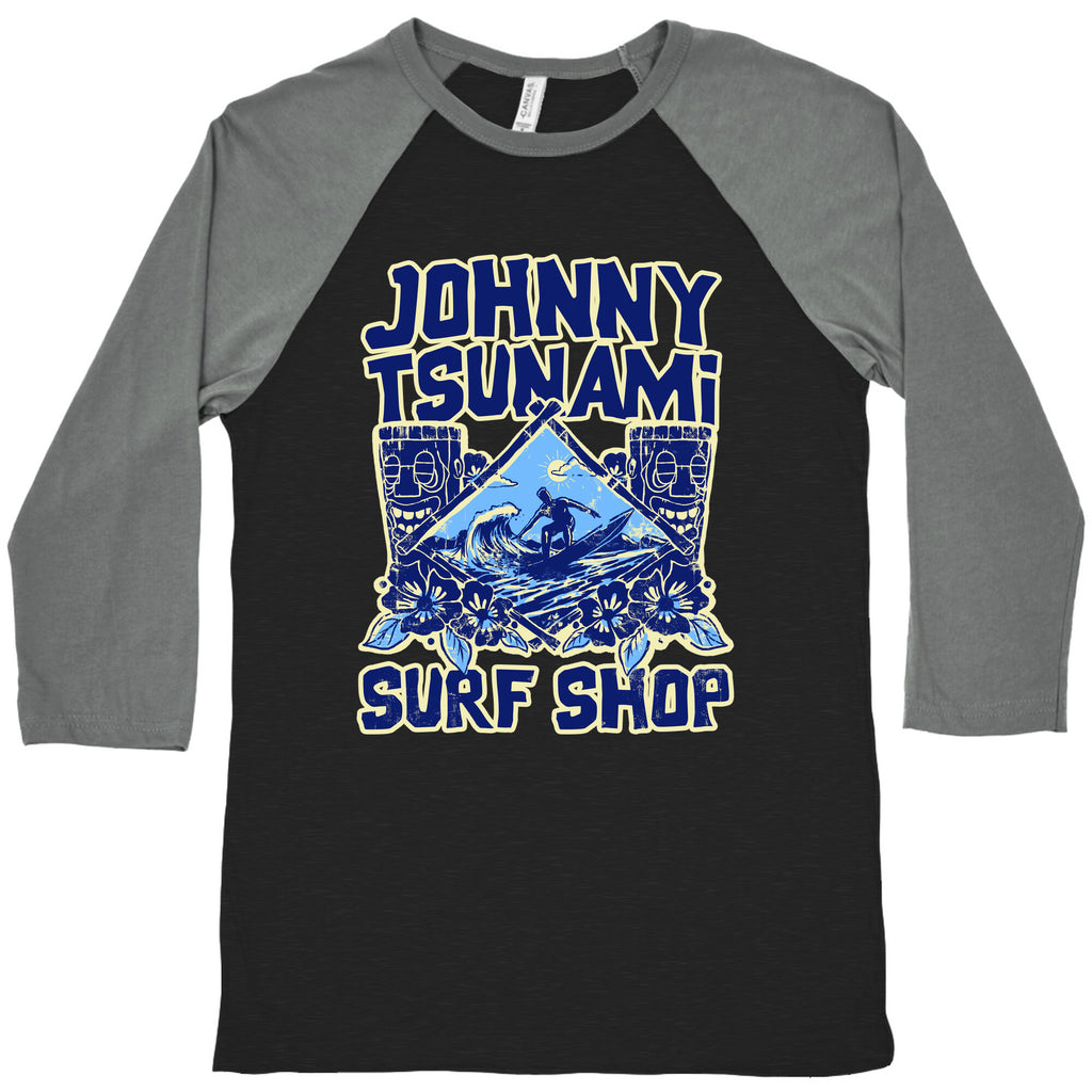 Johnny Tsunami Surf Shop Baseball Tee