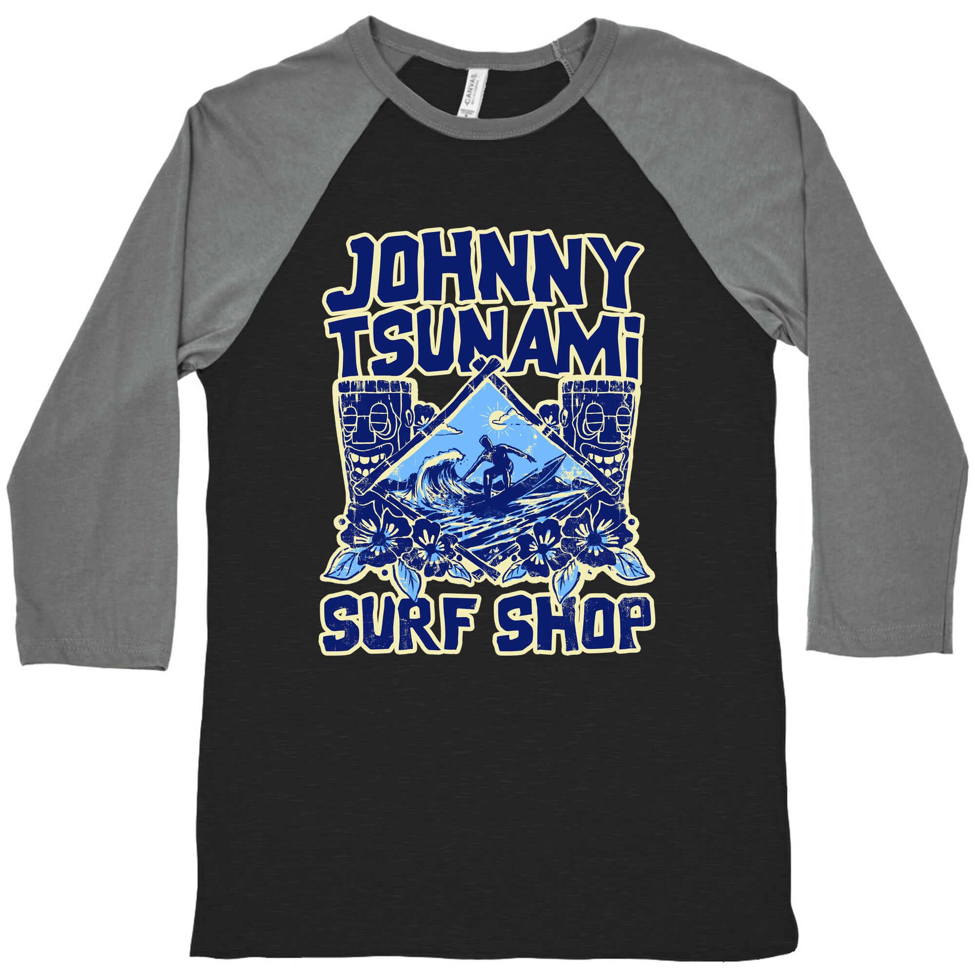 Johnny Tsunami Surf Shop Baseball Tee
