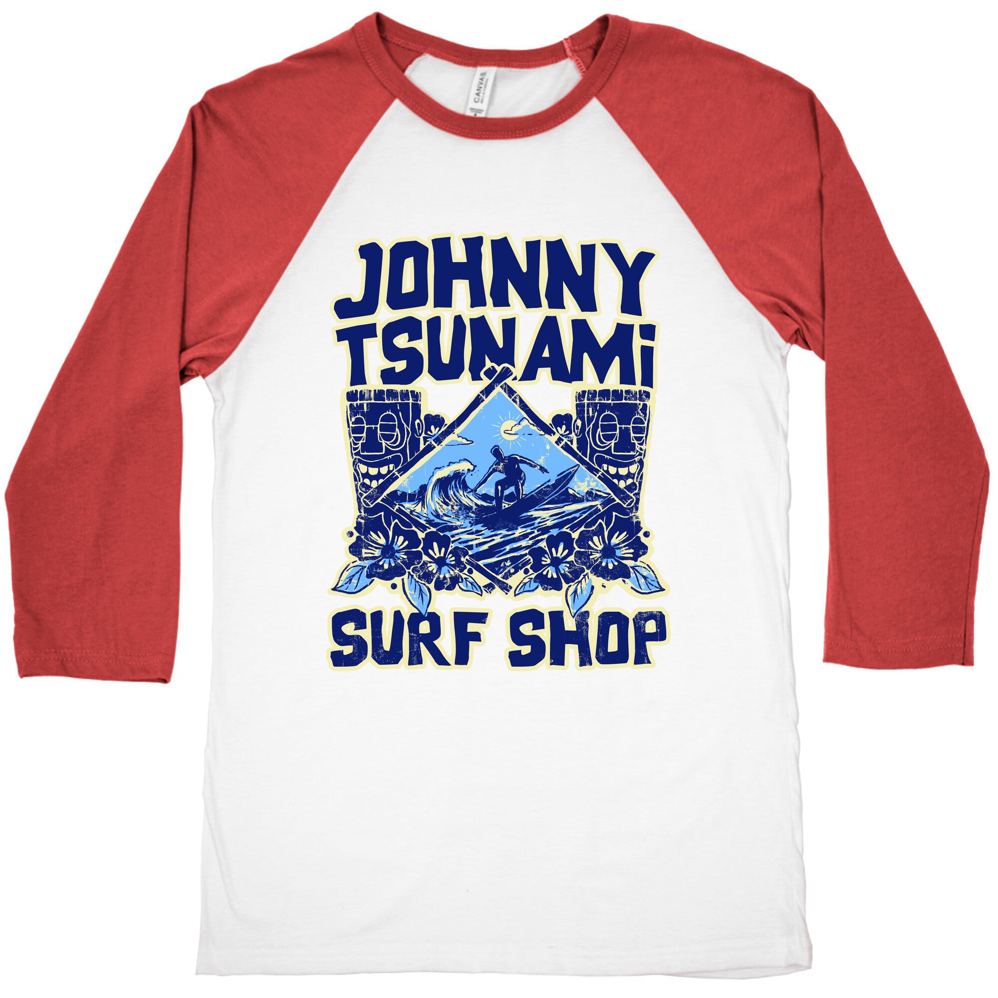 Johnny Tsunami Surf Shop Baseball Tee